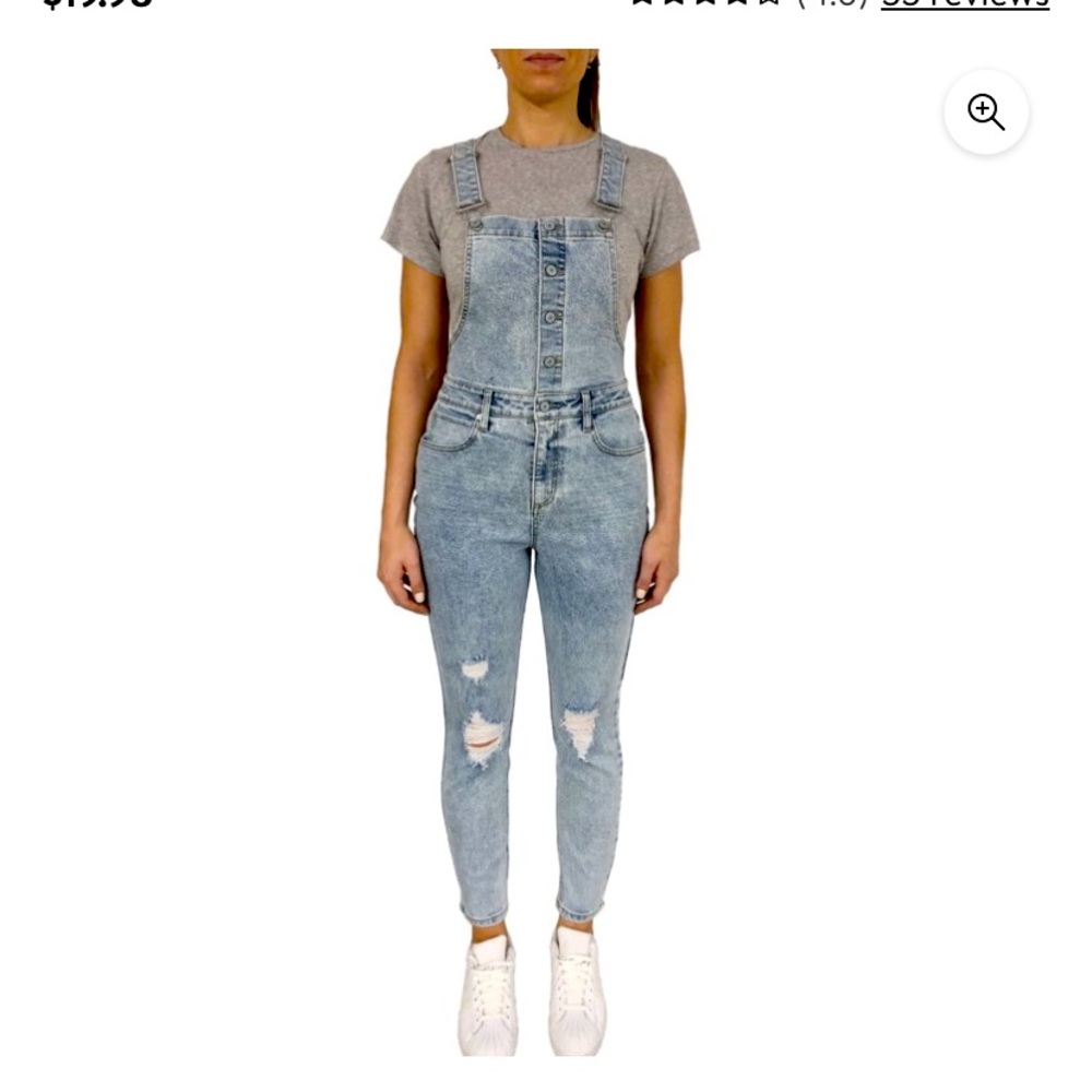 NWT No Boundaries Juniors Skinny Denim Overall